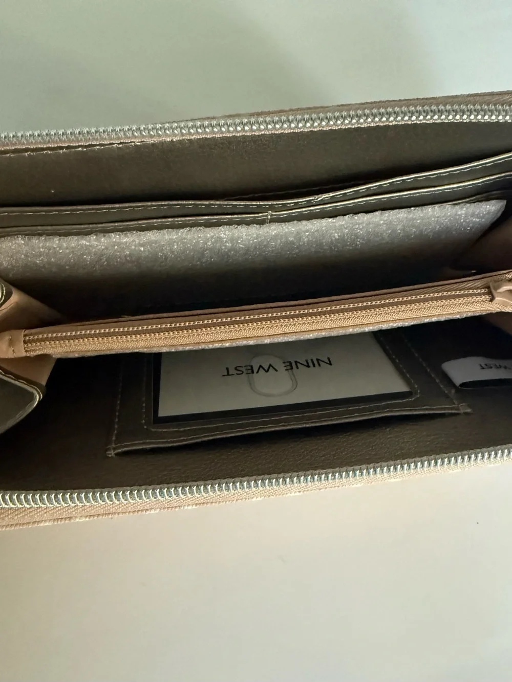 Nine West Pink Circle-Print Zip Wallet